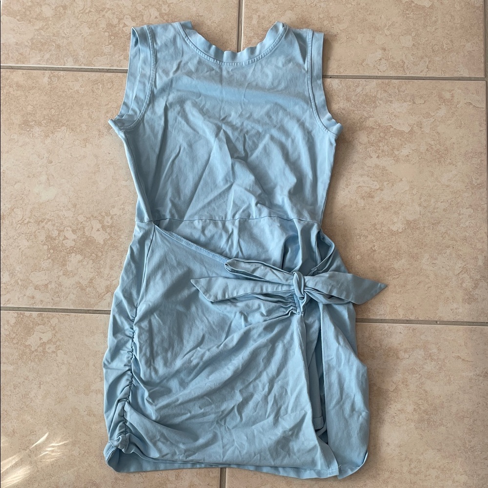 Blue Sleeveless Romper